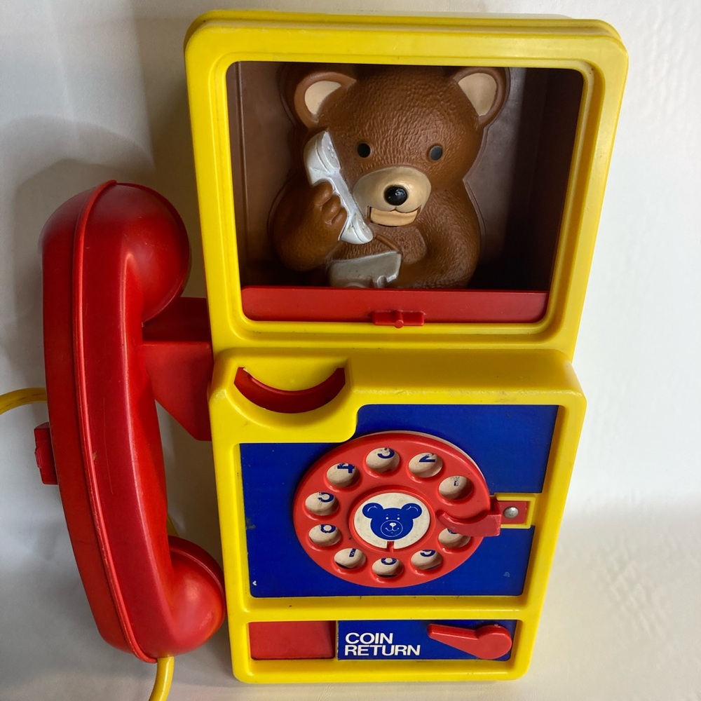 Ideal Teddy Bear "Talking" Telephone Vintage 1977